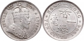 Hong Kong, Edward VII, 10 cents 1904
Hong Kong, Edward VII, 10 centów 1904
 Piękny, menniczy egzemplarz, delikatna patyna na awersie.

Grade: UNC ...
