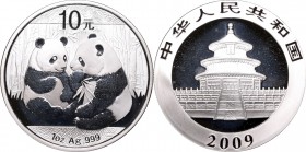 Chiny, 10 Yuanów Panda 2009
 Egzemplarz menniczy w kapslu emisyjnym. Starszy rocznik. 

Grade: UNC