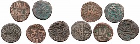 India, lot 5 pcs
Indie(?) zestaw 5 monet
 Ładne egzemplarze. Patyna, nalot. Waga jednostkowa ~3,5 g. 

Grade: VF/VF+