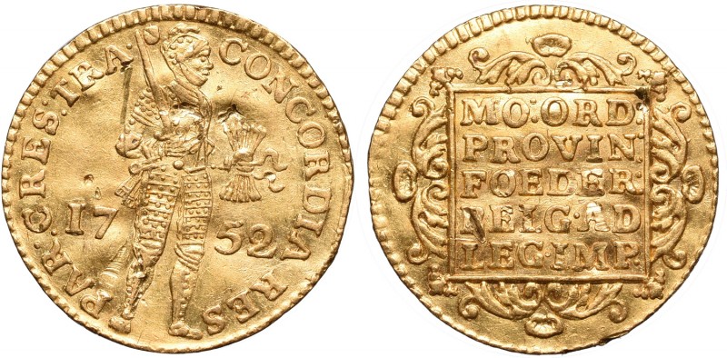 Holland, Ducat 1752
Holandia, Dukat 1752
 Bardzo ładny detal, skaleczenia krąż...