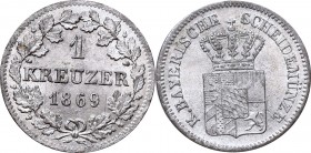 Germany, Bavaria, Ludwig II, 1 kreuzer 1869
Niemcy, Bawaria, Ludwig II, 1 kreuzer 1869
 Piękna moneta z naturalnym połyskiem, dodatkowo zauważalny d...