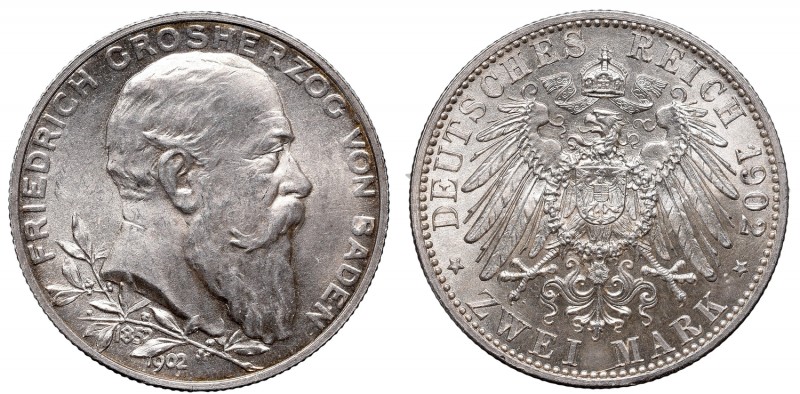 Germany, Baden, Friedrich, 2 mark 1902 - 50 years of reign
Niemcy, Badenia, Fry...