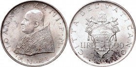 Vatican, Ioannes XXIII, 500 lire 1960
Watykan, Jan XXIII, 500 lirów 1960
 Moneta Jana XXIII, wybita w srebrze próby 835 w nakładzie 30.000 sztuk. Pa...
