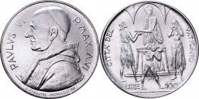 Vatican, Pivs VI, 100 lire 1968
Watykan, Paweł VI, 100 lirów 1968
 Moneta Pawła VI z 1968 roku wybita w nakładzie 315.000 

Grade: AU/UNC 
Refere...