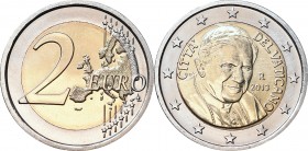 Vatican, Benedict XVI, 2 Euro 2013
Watykan, Benedykt XVI, 2 euro 2013
 Moneta z podobizną Franciszka XVI wybita w nakładzie 98.000 

Grade: UNC 
...