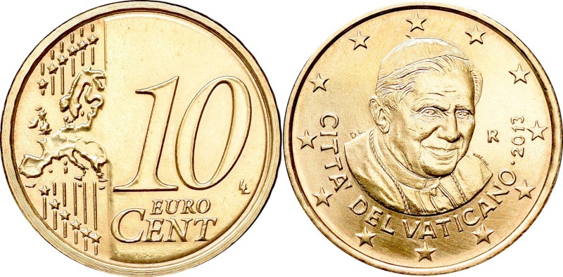 Vatican, Benedict XVI, 10 eurocents 2013
Watykan, Benedykt XVI, 10 eurocentów 2...