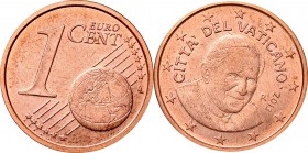 Vatican, Benedict XVI, 1 cent 2013
Watykan, Benedykt XVI, 1 cent 2013
 Moneta z podobizną Benedykta XVI z 2013 roku wybita w nakładzie 98.000. 

G...