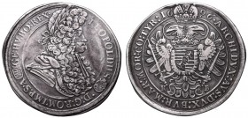 Hungary, Leopold I, Thaler 1696 KB, Kremnica
Węgry, Leopold I, Talar 1696 KB, Kremnica
 Ładnie zachowany egzemplarz, ciemna patyna. 

Grade: VF/VF...