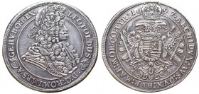 Hungary, Leopold I, Thaler 1697 KB, Kremnitz
Węgry, Leopold I, Talar 1697 KB, Kremnica
 Ładnie zachowany talar węgierski Leopolda. Patyna, nalot. 
...