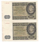 GG, Zestaw 500 złotych 1940
 Bardzo ładne egzemplarze. Lekkie zabrudzenia. 

Grade: XF+/AU
