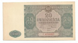 PRL, 20 złotych 1946
 Bardzo ładny egzemplarz, dawniej zgięty. Po konserwacji. 

Grade: XF+