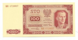 PRL, 100 złotych 1948 seria KR
 Wyśmienity egzemplarz.

Grade: UNC