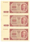 PRL, 100 złotych 1948
 Ładne egzemplarze. 3 zgięcia pionowe.

Grade: VF+/XF-