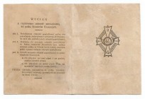 II RP, Legitymacja do odznaki 44 Pułk Strzelców Kresowych
 Egzemplarz przybrudzony, zgięty. Stan zachowania przedmiotu dobry. Wymiary rozłożonej legi...