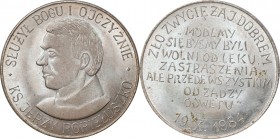 Poland, Medal Georg Popieluszko 1984
PRL, Medal Ks. Jerzy Popiełuszko 1984
 Piękny egzemplarz. Patyna, nalot. Biały metal, średnica 35,5 mm, waga 15...