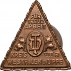 III Reich, Badge for work, Kreis VIIIa
III Rzesza, Odznaka za wierną pracę Kreis VIIIa Westfalen u. Lippe
 Patyna, nalot. Stan zachowania przedmiotu...