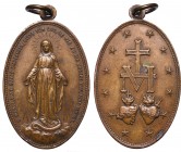 Germany, Medal s. Marie
Niemcy, Medalik św. Maria
 Ładny, duży medalik religijny. Wymiary z uszkiem 29 x 54 mm. 

Grade: XF 
 Medale zagraniczne...