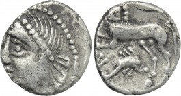 WESTERN EUROPE. Central Gaul. Aedui. Quinarius (Circa 50-40 BC).