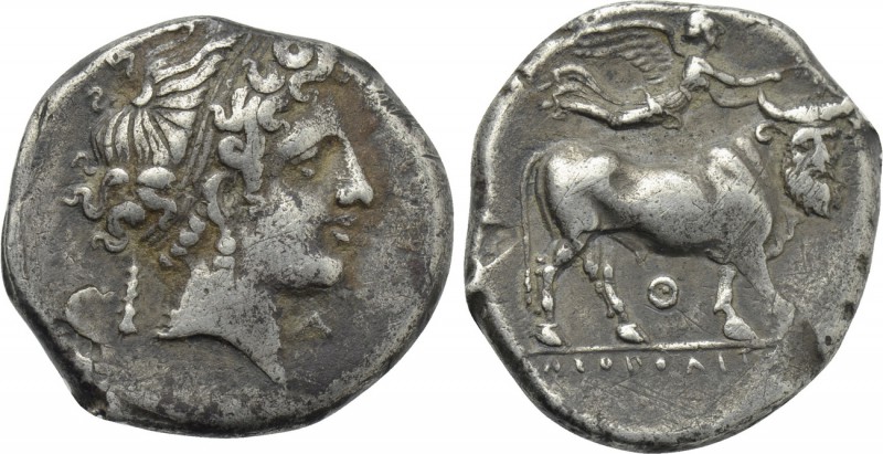 CAMPANIA. Neapolis. Nomos (Circa 320-300 BC). 

Obv: Head of nymph right; club...