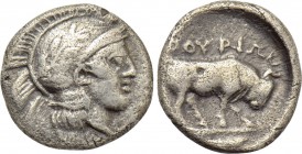 LUCANIA. Thourioi. Triobol (Circa 443-400 BC).