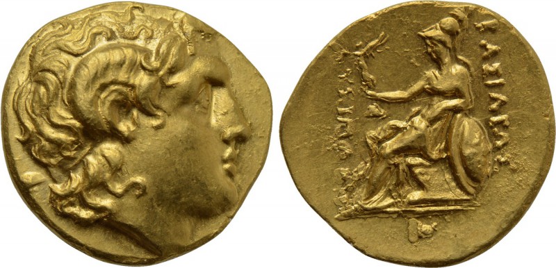 KINGS OF THRACE (Macedonian). Lysimachos (305-281 BC). GOLD Stater. Uncertain mi...