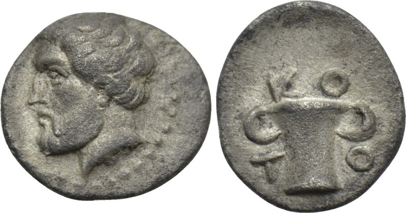 KINGS OF THRACE (Odrysian). Kotys I (Circa 383-359 BC). Obol. 

Obv: Bearded b...
