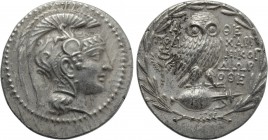 ATTICA. Athens. Tetradrachm (133/2 BC). New Style Coinage. Polycharmos, Nikogenes and Dorotheos, magistrates.
