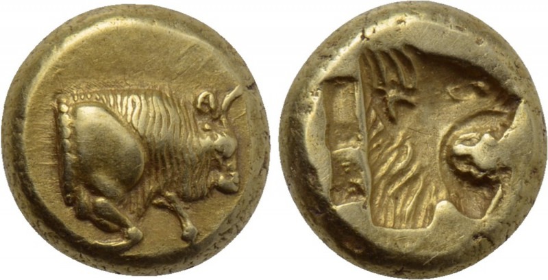 LESBOS. Mytilene. EL Hekte (Circa 521-478 BC).

Obv: Forepart of bull right.
...