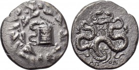 LYDIA. Apollonis. Eumenes III (Aristonikos) (Pretender to the throne of Pergamon, 132-130 BC). Cistophor. Dated year 4 (of his revolt = 130 BC).