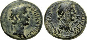 PHRYGIA. Aezanis. Germanicus and Agrippina I (Died 19 and 33, respectively). Ae. Lollios Klassikos, magistrate.