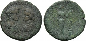 CARIA. Cnidus. Caracalla with Plautilla (198-217). Ae.