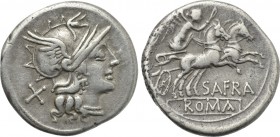 SPURIUS AFRANIUS. Denarius (150 BC). Rome.