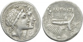 MN. FONTEIUS. Denarius (108-107 BC). Rome.