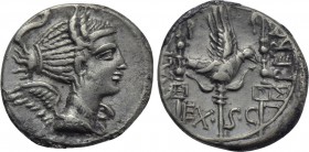 C. VALERIUS FLACCUS. Denarius (82 BC). Massalia.
