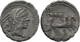 L. PROCILIUS. Serrate Denarius (80 BC). Rome.