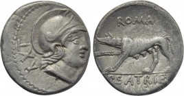 P. SATRIENUS. Denarius (77 BC). Rome.
