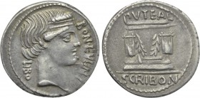 L. SCRIBONIUS LIBO. Denarius (62 BC). Rome.