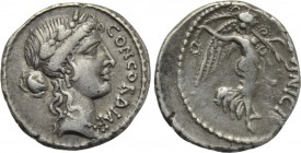 L. VINICIUS. Denarius (52 BC). Rome.
