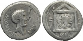 MARK ANTONY. Denarius (42 BC). Military mint traveling with Antony in Greece.