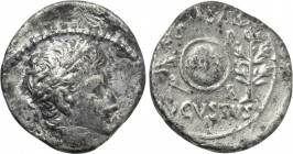 AUGUSTUS (27 BC-14 AD). Denarius. Uncertain Spanish mint, possibly Colonia Caesaraugusta.