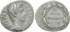 AUGUSTUS (27 BC-14 AD). Denarius. Uncertain Spanish mint (Colonia Patricia?).