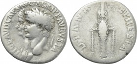 CLAUDIUS with AGRIPPINA II (41-54). Cistophorus. Ephesus.