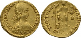 UNCERTAIN GERMANIC TRIBES. Germany. GOLD Solidus (Mid-late 5th century). Imitating Ravenna mint issue of Valentinian III.