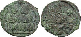 CONSTANTINE V COPRONYMUS with LEO IV (741-775). Follis. Constantinople.