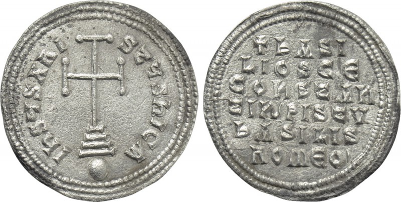 BASIL I THE MACEDONIAN (867-886). Miliaresion. Constantinople. 

Obv: IҺSЧS XR...
