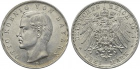 GERMANY. Bayern. Otto II (1886-1913). 3 Mark (1911-D). München.