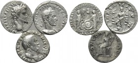 3 denari of Augustus, Vitellius and Macrinus.