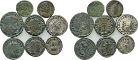 8 late Roman coins.