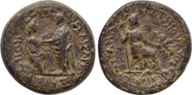 LYDIA. Sardes. Tiberius with Livia (14-37). Ae. Ioulios Kleon and Memnon, magistrates.