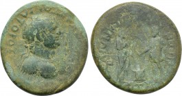 LYDIA. Sardes. Titus (79-81). Ae. T. Fl. Eisigonos, strategos. 'Alliance' with Smyrna issue.